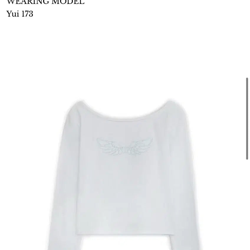 [BUNJANG] Hug Your Skin Angel Wing Top White / 허그유어스킨 엔젤 윙탑 화이트