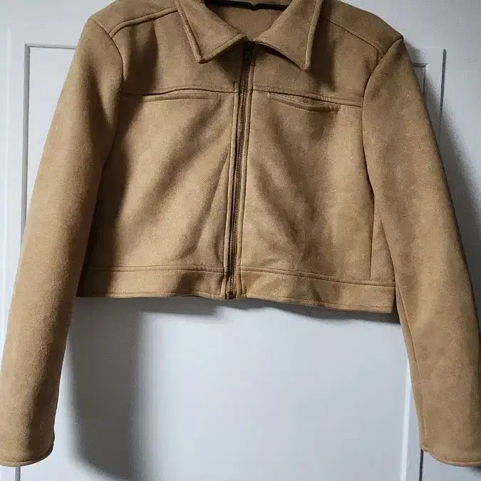 [BUNJANG] Suede Crop Jacket / 스웨이드 크롭 자켓