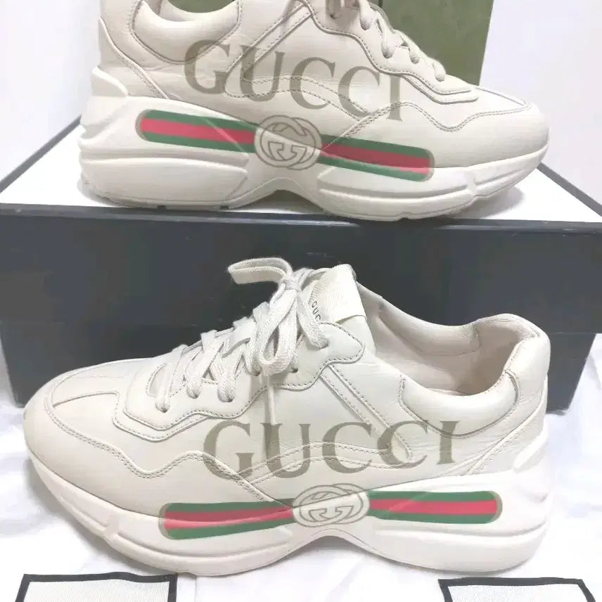 [BUNJANG] Gucci Rhyton Sneakers / A+38 250~255 구찌 라이톤 스니커즈 정가130만원대 띠로고