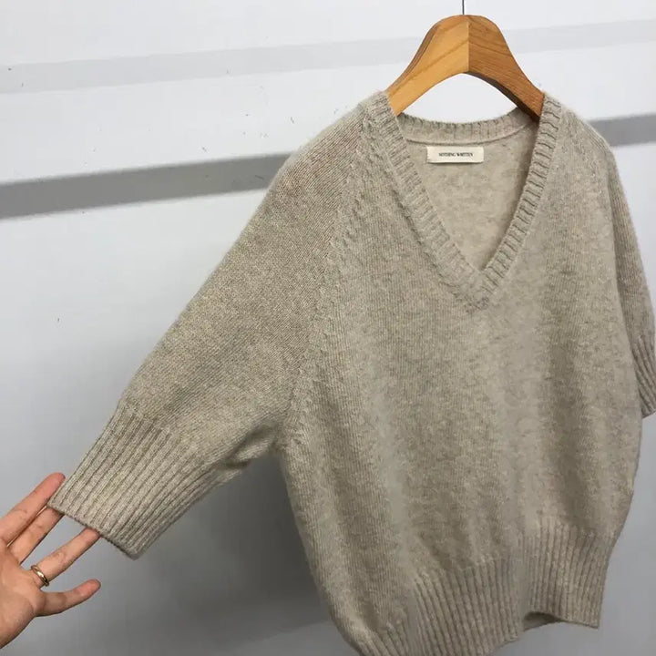 [SOLD OUT] 낫띵리튼 베이비알파카 반팔 니트 F