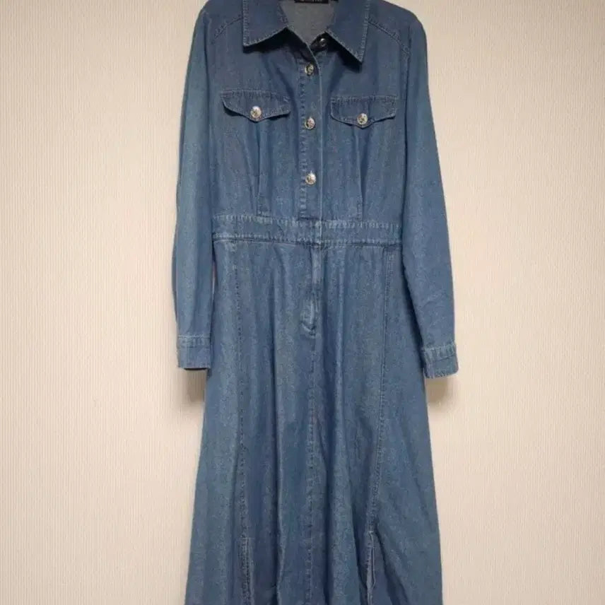 [BUNJANG] The Attico Denim Long Dress / 더틸버리 청 데님 롱 원피스
