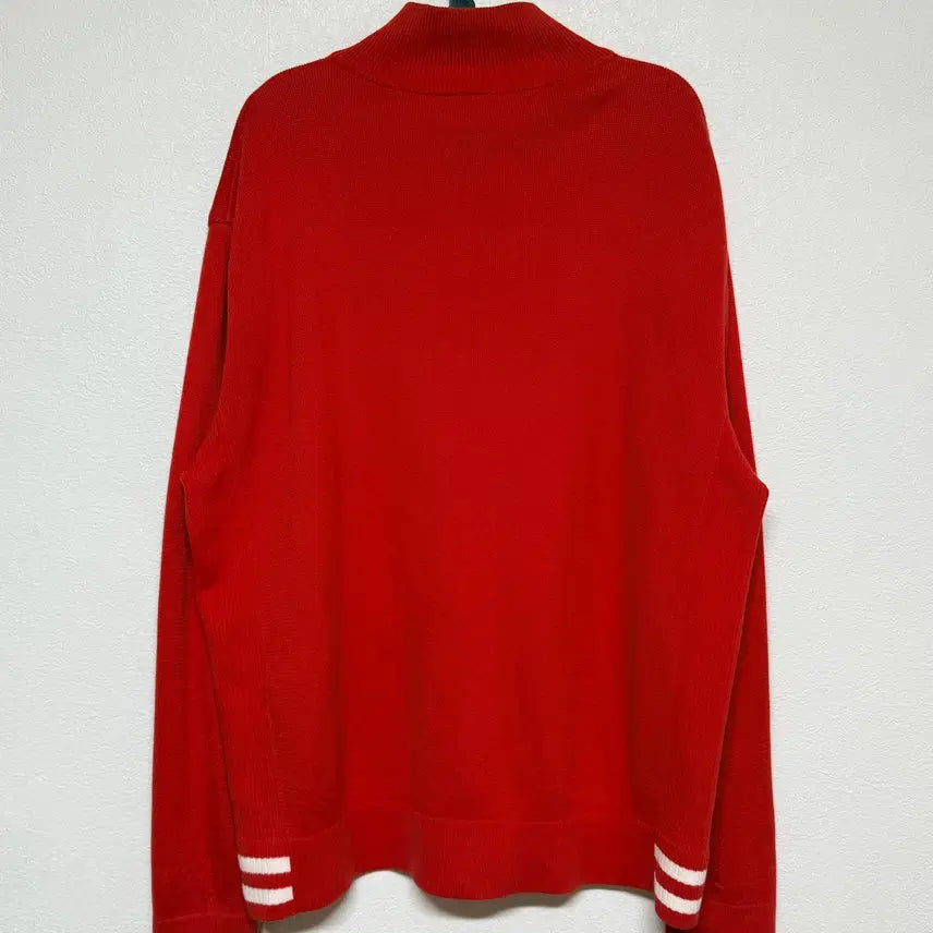 [BUNJANG] Lacoste Red Knit Zip-Up 105 / <세일> 라코스테 레드 니트 집업 105