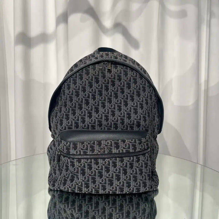 [BUNJANG] Dior Oblique Jacquard Backpack Black / 디올 오블리크 자카드 루테늄 라이더 백팩 블랙