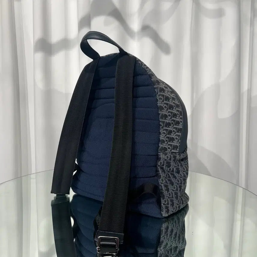 [BUNJANG] Dior Oblique Jacquard Backpack Black / 디올 오블리크 자카드 루테늄 라이더 백팩 블랙
