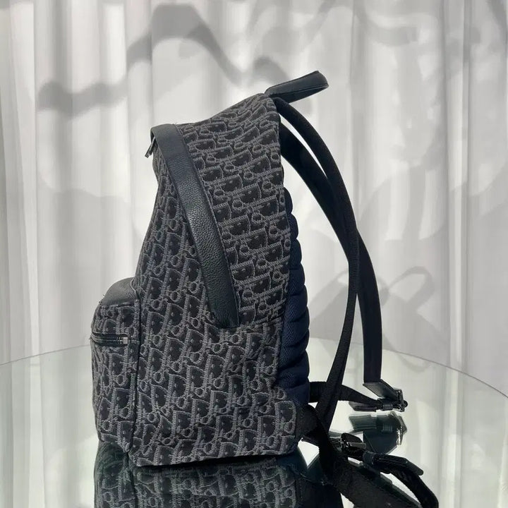 [BUNJANG] Dior Oblique Jacquard Backpack Black / 디올 오블리크 자카드 루테늄 라이더 백팩 블랙