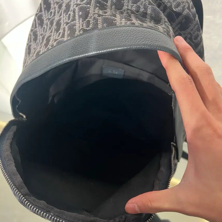 [BUNJANG] Dior Oblique Jacquard Backpack Black / 디올 오블리크 자카드 루테늄 라이더 백팩 블랙