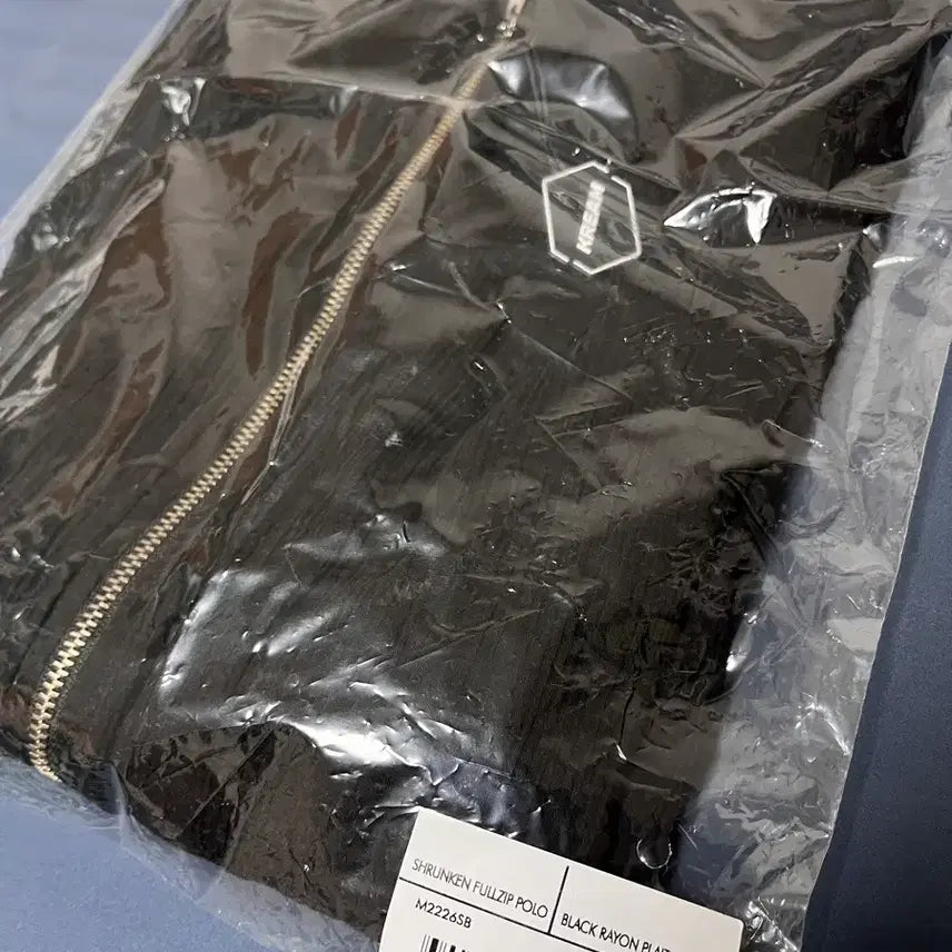 [SOLD OUT] [48] 아워레가시 슈렁큰 풀 집업 폴로 레이온 플레이트 블랙