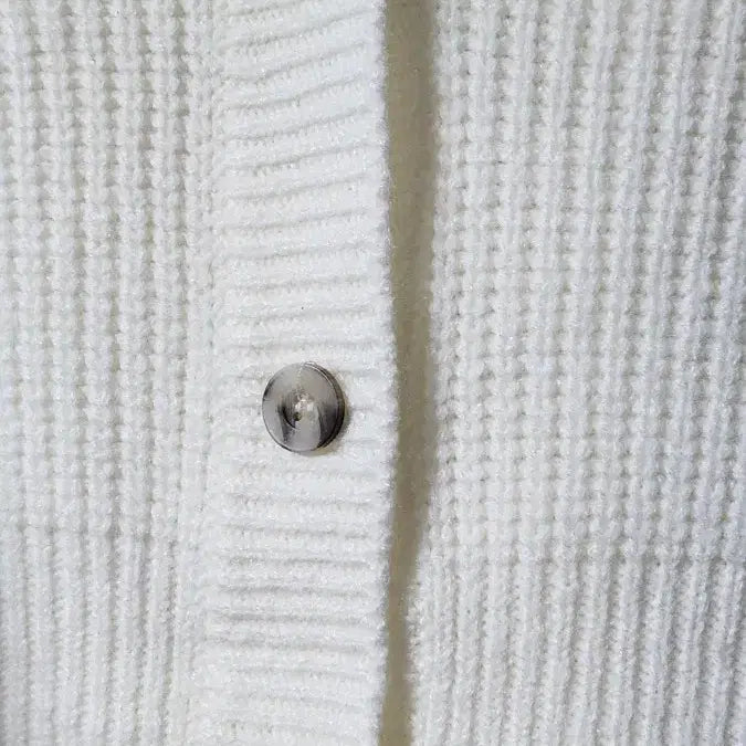 [BUNJANG] Ivory Crop Knit Cardigan / 아이보리 크롭 니트 가디건 새상품