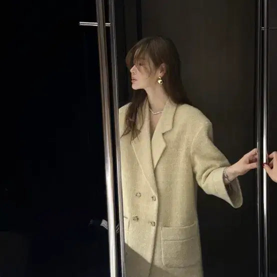 [BUNJANG] Partysu Tweed Half Coat / 파티수 메이드 트위드 하프코트