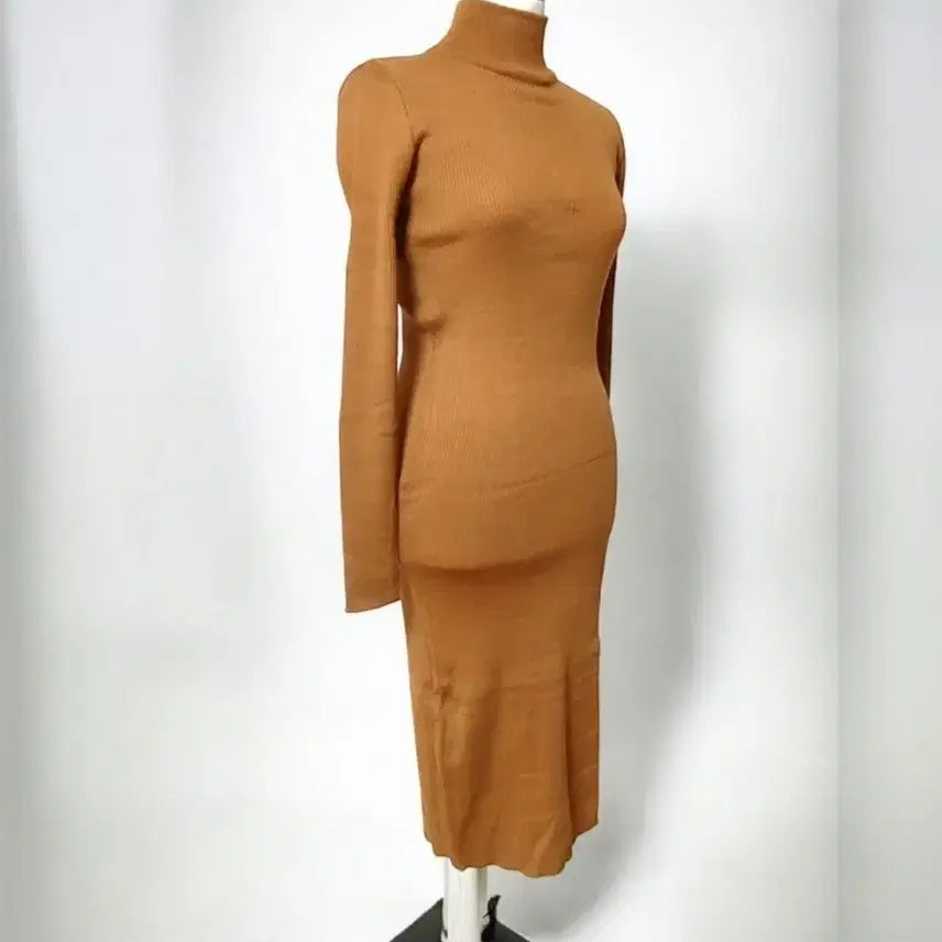 [BUNJANG] Knit Long Dress / [새상품] 반목폴라 니트 롱 원피스, 섹시 원피스