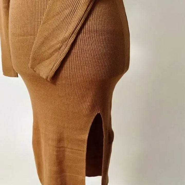 [BUNJANG] Knit Long Dress / [새상품] 반목폴라 니트 롱 원피스, 섹시 원피스