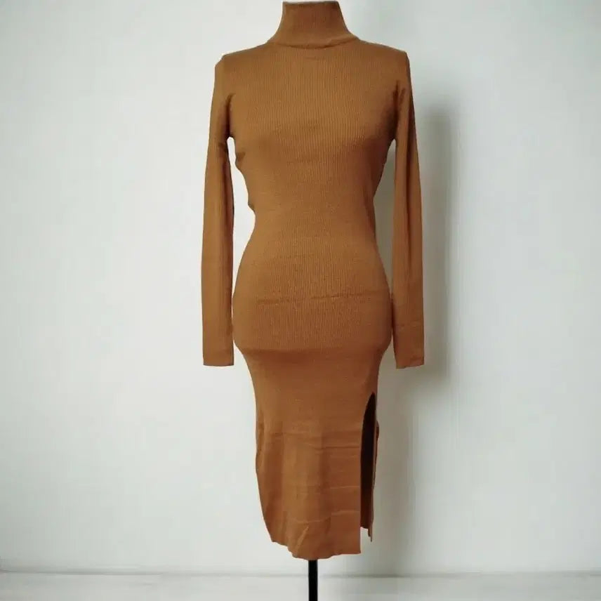 [BUNJANG] Knit Long Dress / [새상품] 반목폴라 니트 롱 원피스, 섹시 원피스