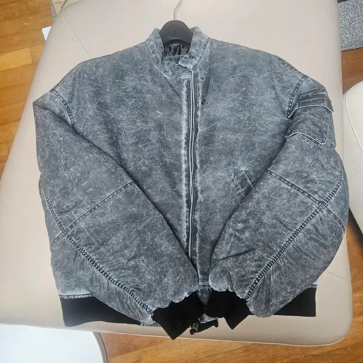 [BUNJANG] Etce Washed Crop Bomber (Size L) / etce 워시드 크롭 봄버 L사이즈 블랙