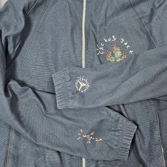 [BUNJANG] Jordan Travis Scott Woven Jacket Black US L / 조던 x 트래비스 스캇 우븐 자켓 블랙 US L