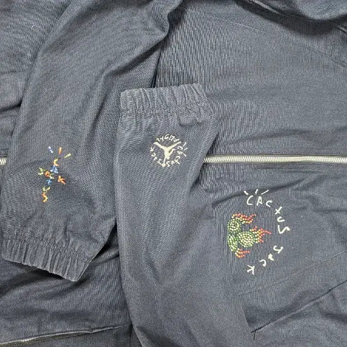 [BUNJANG] Jordan Travis Scott Woven Jacket Black US L / 조던 x 트래비스 스캇 우븐 자켓 블랙 US L