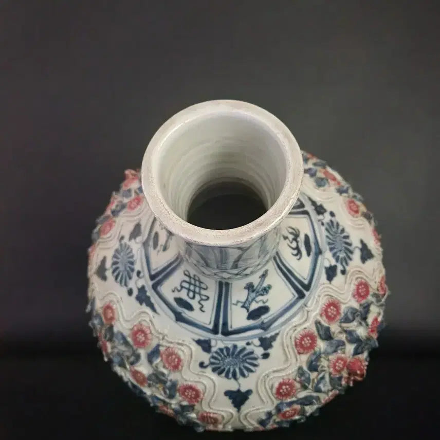 [BUNJANG] Chinese Ceramic Vase 42.1cm / 청화유리홍 첩화 천구병 높이42.1cm 중국도자기