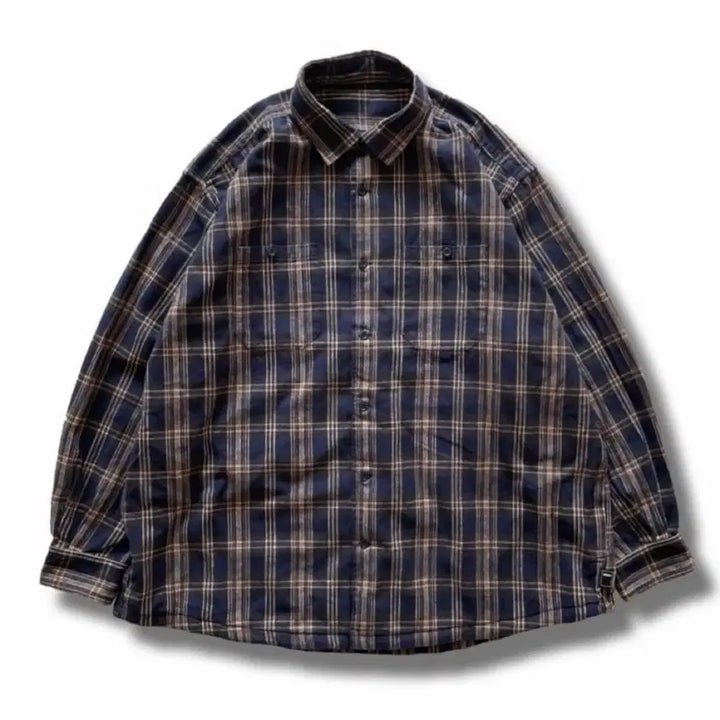 [BUNJANG] BROCHURE WORKNEL Shirt Navy Check (XL) / (XL) BROCHURE 브로슈어 워크넬 셔츠 네이비 체크 SSZ
