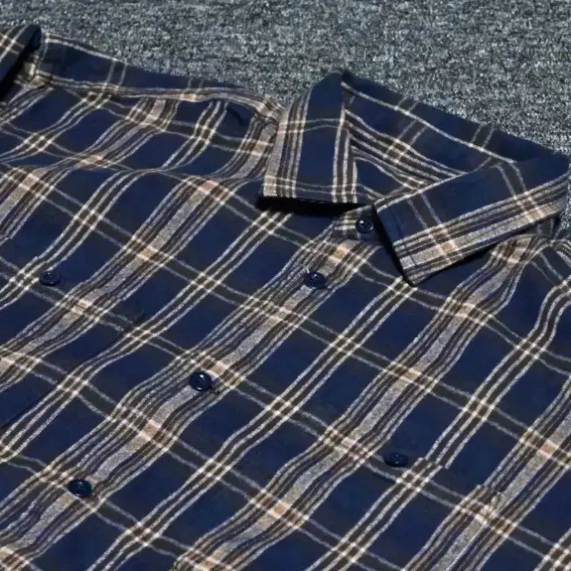 [BUNJANG] BROCHURE WORKNEL Shirt Navy Check (XL) / (XL) BROCHURE 브로슈어 워크넬 셔츠 네이비 체크 SSZ