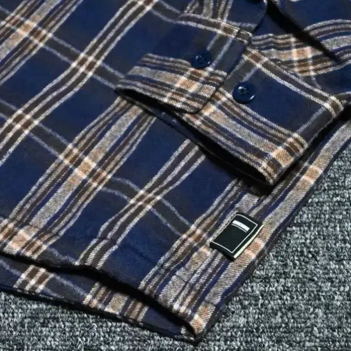 [BUNJANG] BROCHURE WORKNEL Shirt Navy Check (XL) / (XL) BROCHURE 브로슈어 워크넬 셔츠 네이비 체크 SSZ