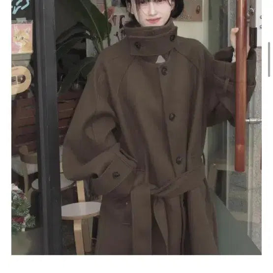 [BUNJANG] High-Quality Oval Maxi Long Coat / 울함유/ 고퀄 오벌 맥시 롱코트