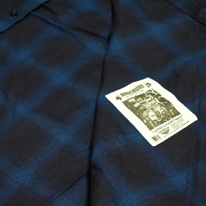 [BUNJANG] BROCHURE WORKNEL Indigo Check Shirt / (XL) BROCHURE 브로슈어 워크넬 셔츠 인디고 체크 SSZ
