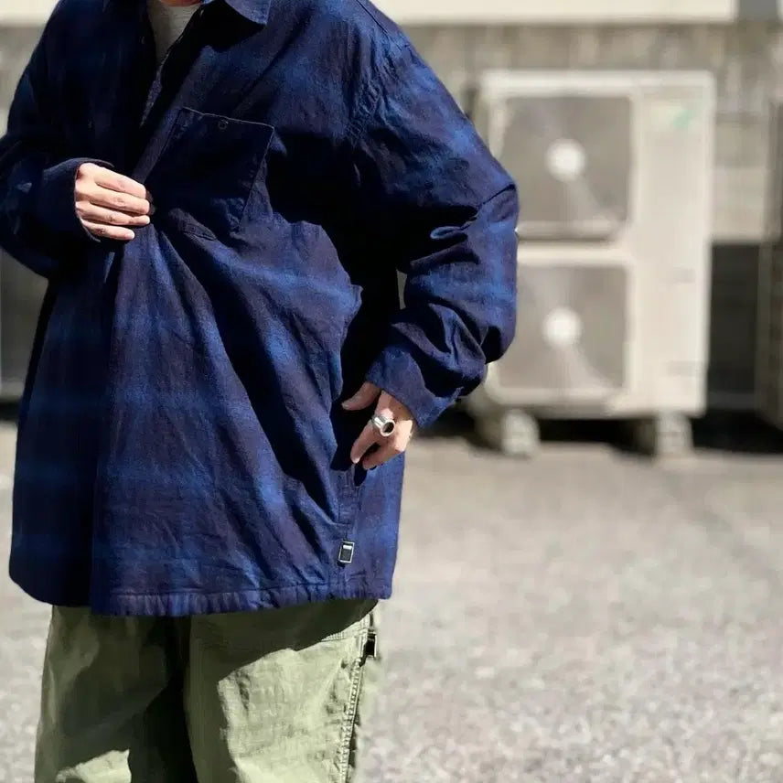 [BUNJANG] BROCHURE WORKNEL Indigo Check Shirt / (XL) BROCHURE 브로슈어 워크넬 셔츠 인디고 체크 SSZ