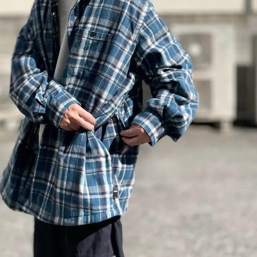 [BUNJANG] BROCHURE WORKNEL Shirt Blue Check (XL) / (XL) BROCHURE 브로슈어 워크넬 셔츠 블루체크 SSZ