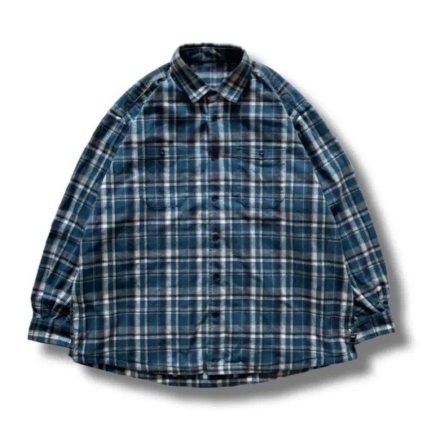 [BUNJANG] BROCHURE WORKNEL Shirt Blue Check (XL) / (XL) BROCHURE 브로슈어 워크넬 셔츠 블루체크 SSZ