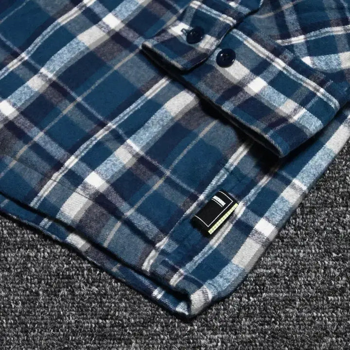 [BUNJANG] BROCHURE WORKNEL Shirt Blue Check (XL) / (XL) BROCHURE 브로슈어 워크넬 셔츠 블루체크 SSZ