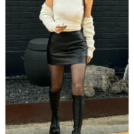 [BUNJANG] Hourglass Long Boots / 아워글라스 쇼핑몰 통굽 롱부츠