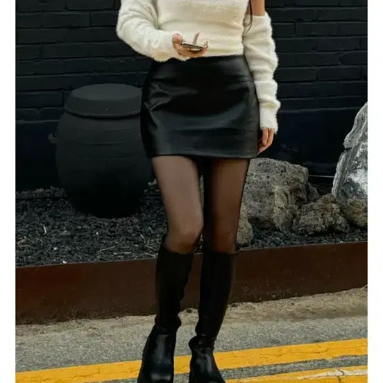 [BUNJANG] Hourglass Long Boots / 아워글라스 쇼핑몰 통굽 롱부츠