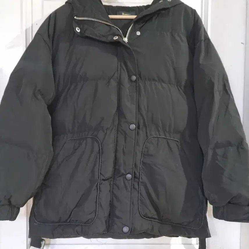 [BUNJANG] Winter Padded Hooded Jacket / 겨울빵빵 캐주얼. 누빔패딩. 후드. 자켓  거의새거. 가슴58