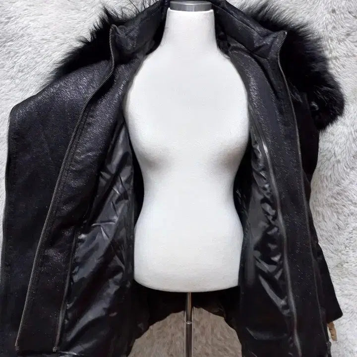 [BUNJANG] Winter Hooded Down Padded Jacket Coat / 오브제 정품 폭스퍼여우털 이태리원단 여성 겨울후드다운패딩점퍼코트88-98