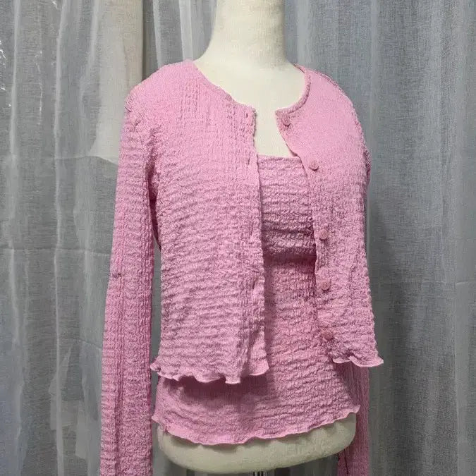 [BUNJANG] Nasi Cardigan Set / 나시 가디건 세트 나시캡내장 새상품