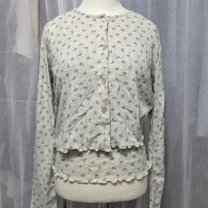 [BUNJANG] Flower Camisole and Cardigan Set / 플라워 나시 가디건 세트 세상품