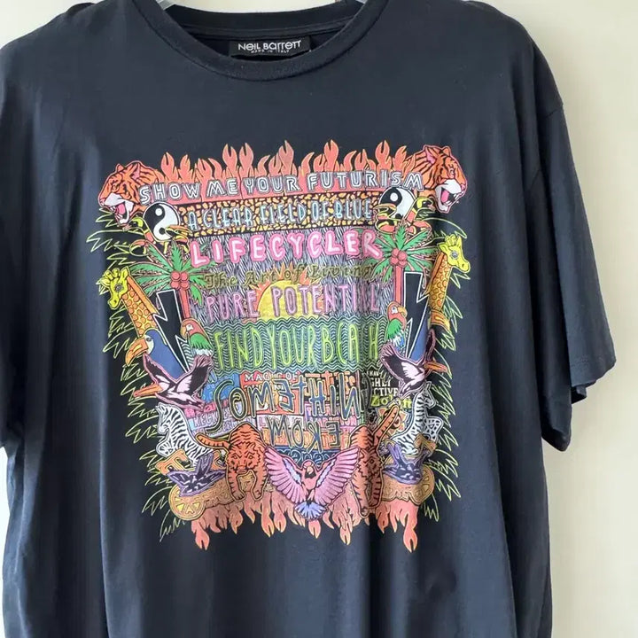 [BUNJANG] Neil Barrett Printing T-shirt Black XL / 닐바렛 프린팅 반팔 티셔츠 블랙 xl