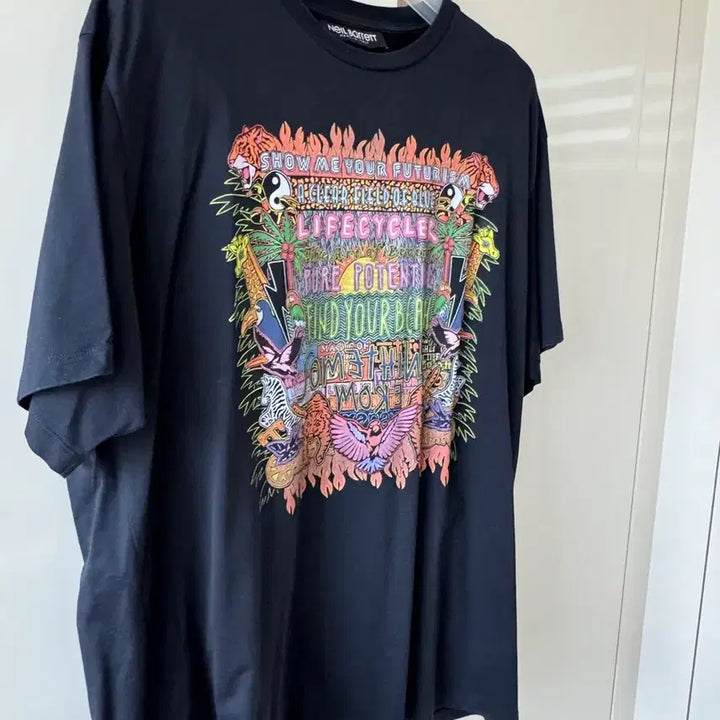 [BUNJANG] Neil Barrett Printing T-shirt Black XL / 닐바렛 프린팅 반팔 티셔츠 블랙 xl