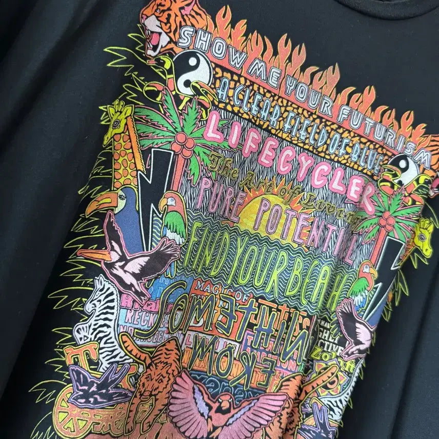 [BUNJANG] Neil Barrett Printing T-shirt Black XL / 닐바렛 프린팅 반팔 티셔츠 블랙 xl