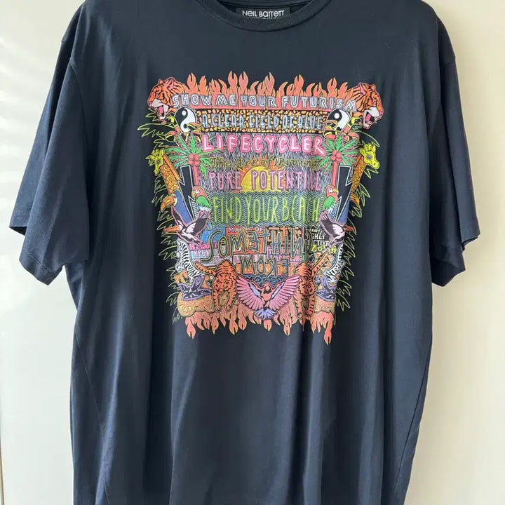[BUNJANG] Neil Barrett Printing T-shirt Black XL / 닐바렛 프린팅 반팔 티셔츠 블랙 xl