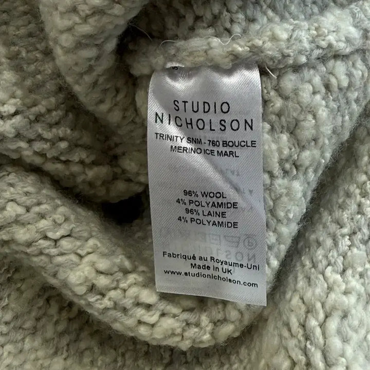 [BUNJANG] Studio Nicholson Boucle Wool Knit Sweater / 스튜디오니콜슨 부클레 울 니트