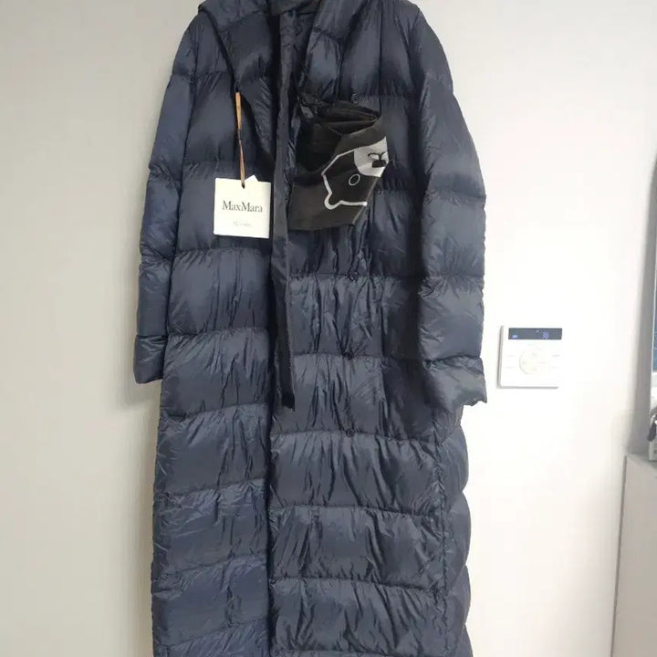 [BUNJANG] Max Mara The Cube Long Down Jacket Navy IT38 / 막스마라 더 큐브 롱패딩 네이비 IT38사이즈 새상품 풀세트