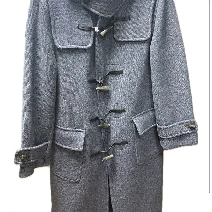 [BUNJANG] Moondal Long Double Coat - Blue / 문달 롱 더블코트 블루
