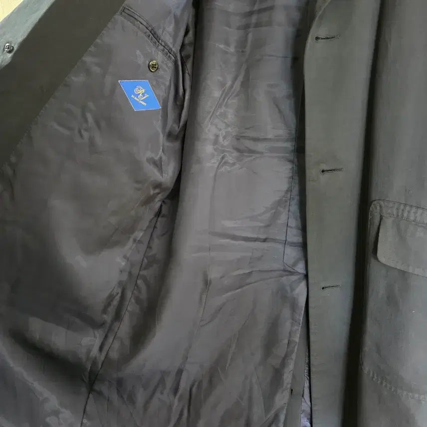 [BUNJANG] Ring Jacket Dark Navy Cashmere Cotton Belted Trench Coat / 링자켓 RJ 다크네이비 캐시미어 코튼 벨티드 트렌치코트