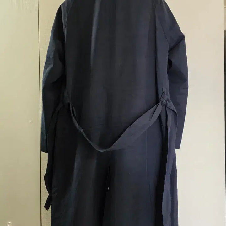 [BUNJANG] Ring Jacket Dark Navy Cashmere Cotton Belted Trench Coat / 링자켓 RJ 다크네이비 캐시미어 코튼 벨티드 트렌치코트