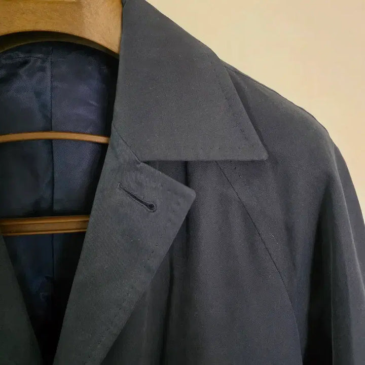 [BUNJANG] Ring Jacket Dark Navy Cashmere Cotton Belted Trench Coat / 링자켓 RJ 다크네이비 캐시미어 코튼 벨티드 트렌치코트