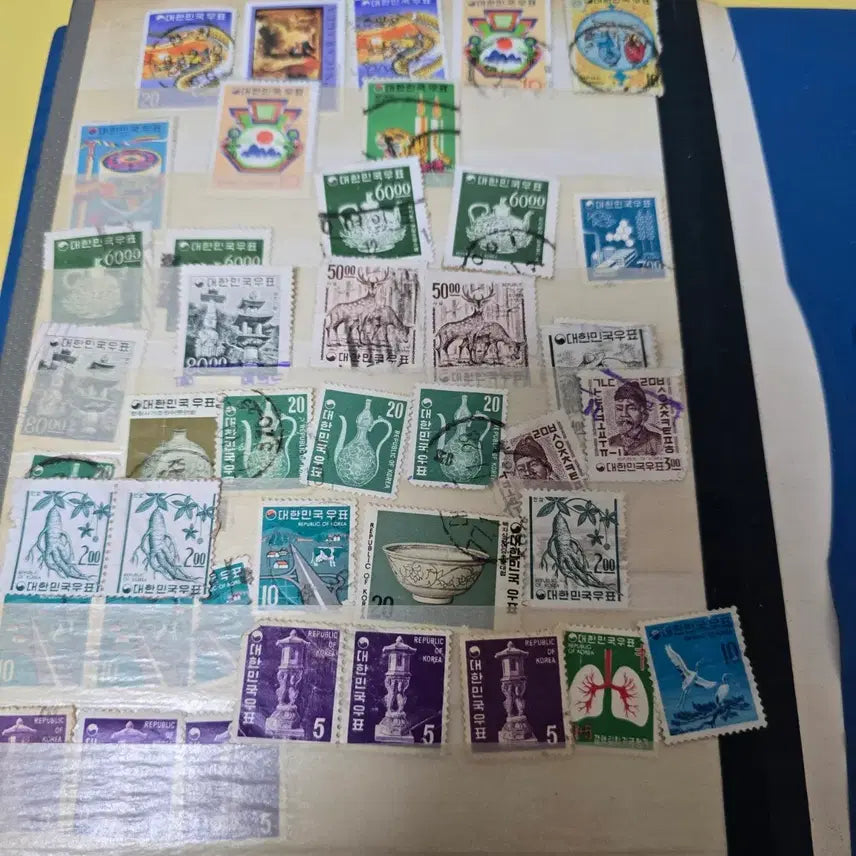 [BUNJANG] Vintage Korean Stamp Collection Bundle / 옛날 한국 우표 컬렉션 일괄