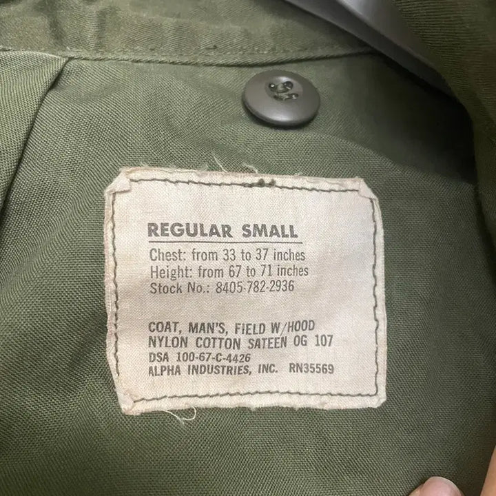 [BUNJANG] M-65 Field Jacket (Regular-Small) / 미군 오리지널 M-65 필드자켓 2세대 67년 regular-small