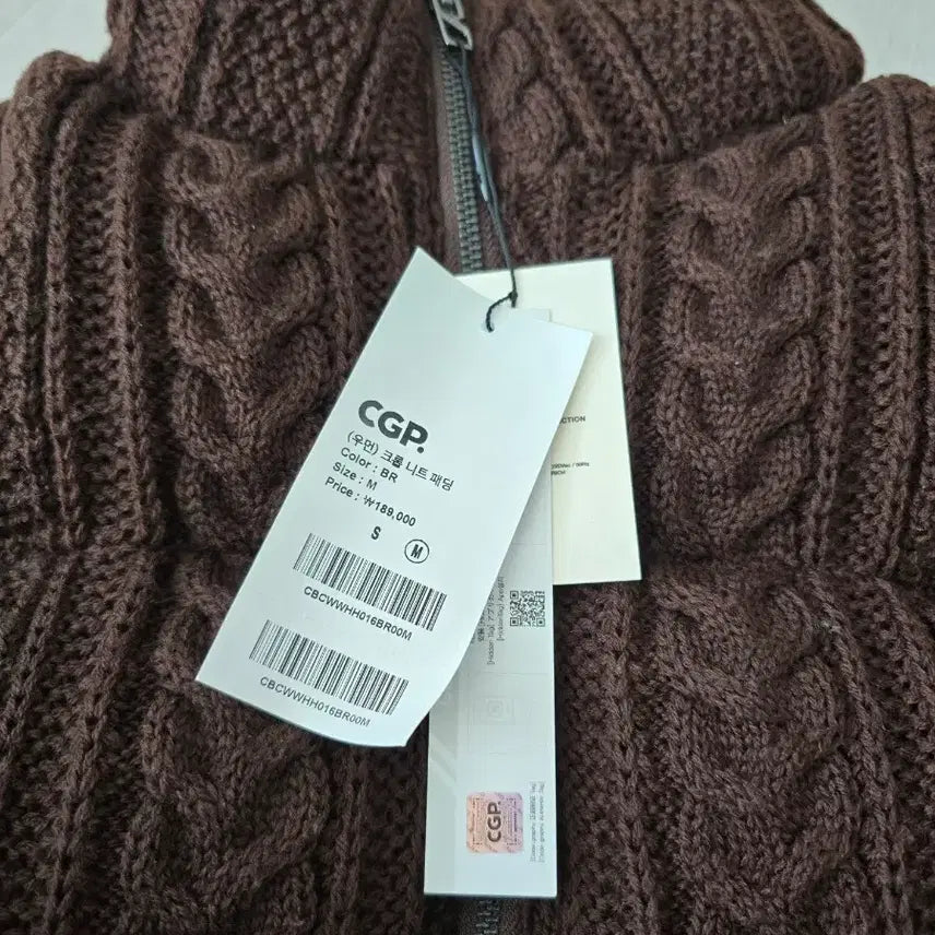 [BUNJANG] Code:Graphy Women's Cropped Knit Padded Jacket M / 코드그라피 우먼 크롭 니트 패딩 M