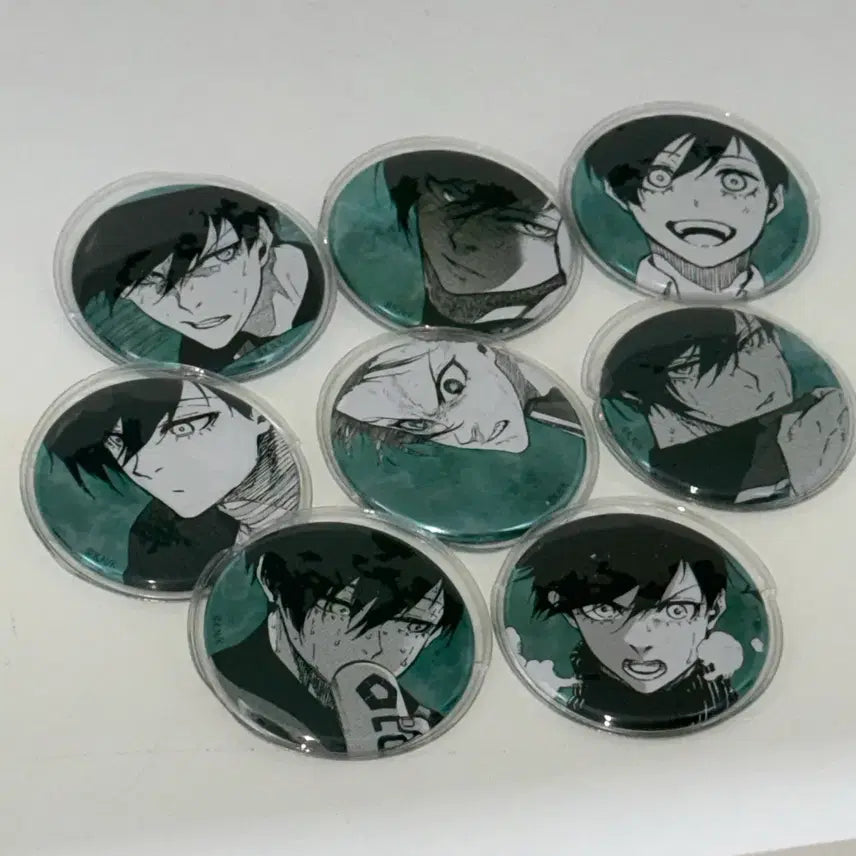 [BUNJANG] Blue Lock Itoshi Rin Original Art Exhibition Badge Bundle Set / 블루록 이토시 린 원화전 캔뱃지 8종 일괄 양도
