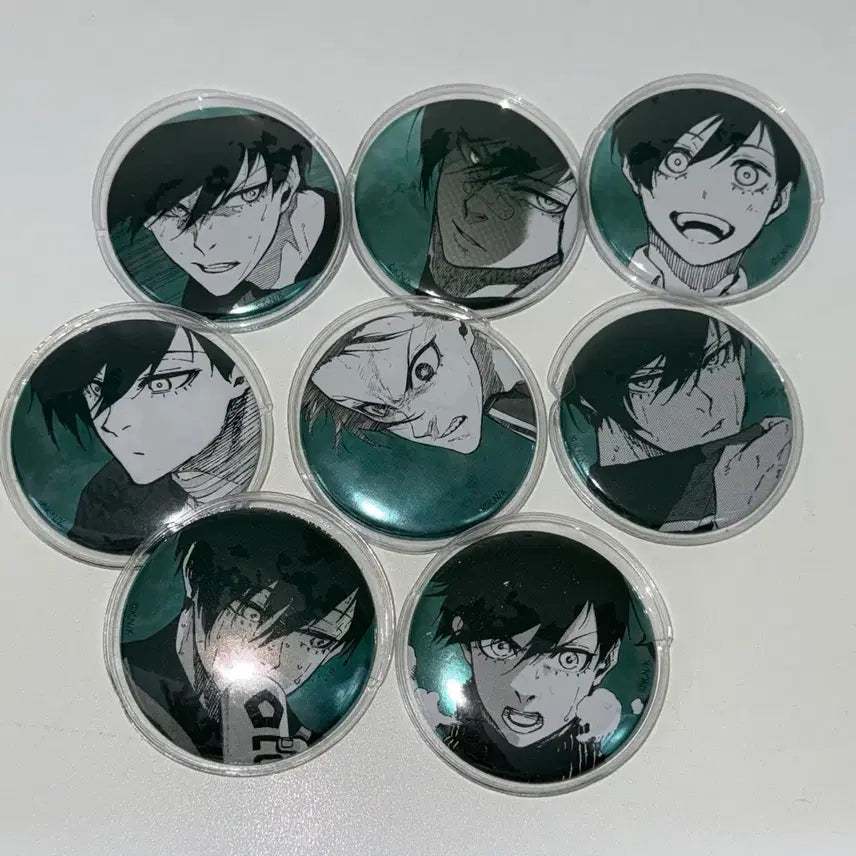 [BUNJANG] Blue Lock Itoshi Rin Original Art Exhibition Badge Bundle Set / 블루록 이토시 린 원화전 캔뱃지 8종 일괄 양도